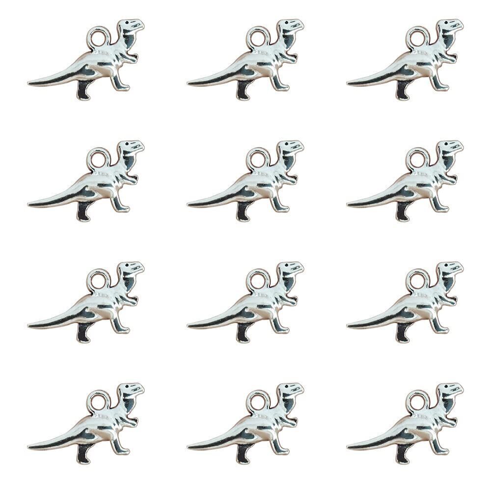 6262 100pcs Dinosaur Charms Pendants for Jewelry Making Necklace Bracelet